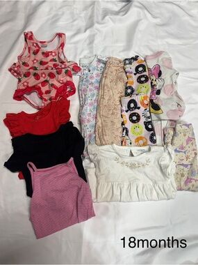 Mixed Baby Girl Clothing Lot - 18 Months